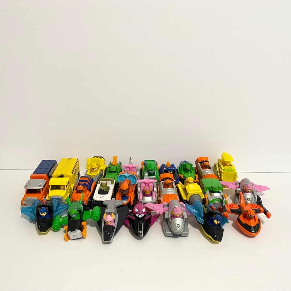 Paw Patrol Diecast 25 Vehicle Lot Hauler Jet Rescue Dino Mighty Metal Car Toy